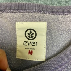 Ever Sweatshirt Mens Medium Purple Fleece Lined Streetwear Casual Trendy Winter