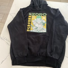“One Piece”. ZORO. Size M. Black. Crew Full HOODIE. Sweatshirt