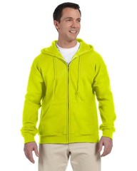 G126 Gildan DryBlend Adult 50/50 Full-Zip Hooded Sweatshirt -Safety Green-S