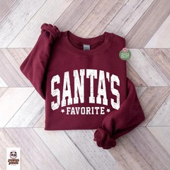 Santas Favorite Christmas Sweatshirt Holiday Funny Gift Apparel