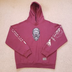 Primitive X Terminator 2 Skynet Size Medium Mens Deep Red Hoodie Skateboarding