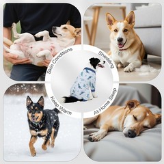 4 Pack Dog Pajamas Pet Costumes Dog Jammies Bodysuits Sweatshirt Adjustable Brea