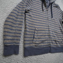 Prana Cardiff Fleece Hoodie Mens M Striped Sustainable Casualcore CozyMinimalist