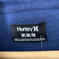 Hurley Hoodie Mens Sz Medium Blue Fleece Hooded Sweatshirt Logo Pullover NEW
