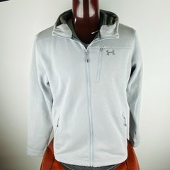 Under Armour Mens Zippered Hooded Athletic Jacket Oudoors Walking Job XL*