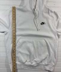 Nike Hoodie Fleece White Men’s Size Small Kangaroo Pockets Sweatshirt Athletic