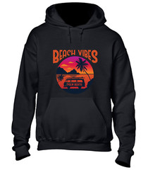 BEACH VIBES HOODY HOODIE SUMMER HOLIDAY CASUAL CLOTHING FASHION GIFT TOP