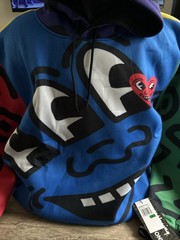 K-Haring + Members Only Multicolor Hoodie City Hip Hop Retro Y2K Mens Sz L NWT