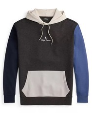 Polo Ralph Lauren Big and Tall Men’s Double Knit Hoodie Gray Blue $198 New