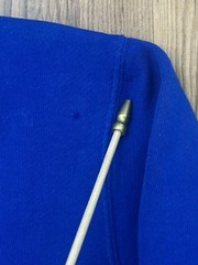 Ralph Lauren Polo Hoodie Sapphire Mens 2XB Felt P Patch 1/4 Quarter Zip Blue 2XL
