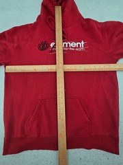 Element Hoodie Sweatshirt Mens XL Red Heavyweight Wind Water Fire Earth Pocket !