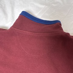 Roundy Ridge Clothing Men’s M Burgundy Blue 1/4 Zip Fleece Logo Sweatshirt
