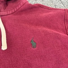 Polo Ralph Lauren Mens XL Full Zip Hoodie Burgundy Red Thermal Lined Fleece
