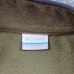 Columbia Pullover Mens LT Green Gray Snap Sweatshirt Fleece Hiking Large Tall