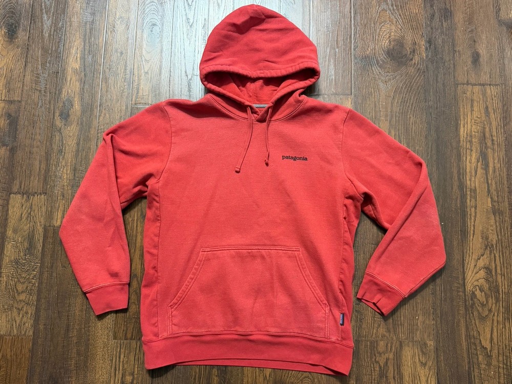Patagonia Uprisal Regular Fit Hoodie Mens Medium Red Graphic Logo Eco Outdoors