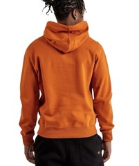 Timberland Mens Orange Tree Logo Fleece Pullover Hoodie Small