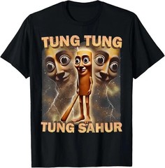 Tung Tung Tung Sahur Funny Meme Brainrot Humor Gen Z Unisex T-Shirt