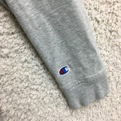 Champion Hoodie Medium Adult Gray Heather Pullover Sweatshirt Athletic Mens M