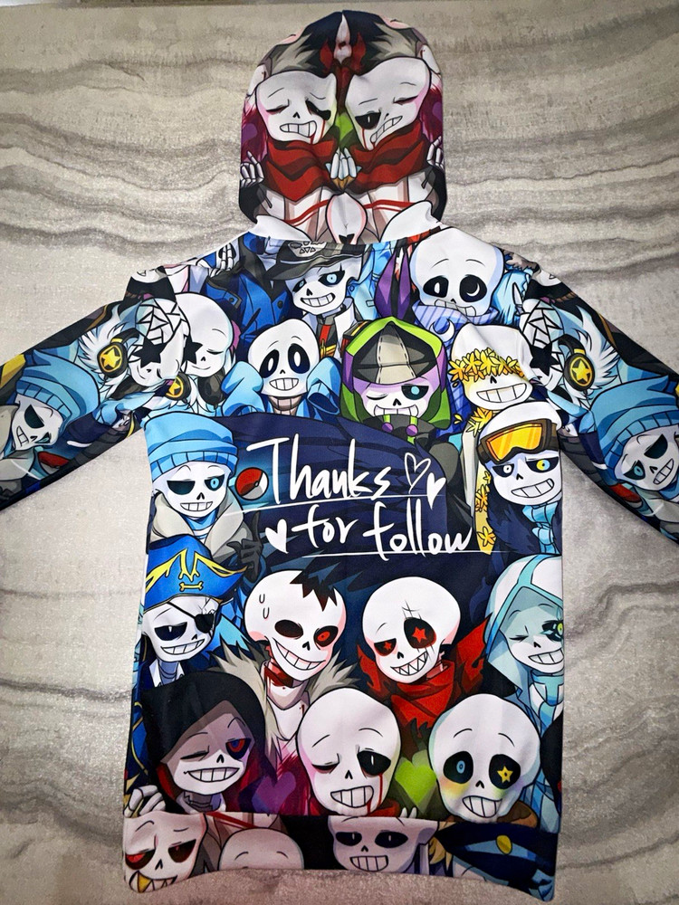 Sans Graphic Print Fleece Pullover Hoodie Teens M Multicolor Fall/Winter