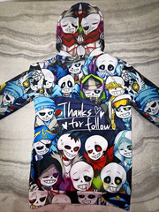 Sans Graphic Print Fleece Pullover Hoodie Teens M Multicolor Fall/Winter