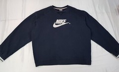NIKE CENTER LOGO SIZE L-XL MENS COTTON PULLOVER JUMPER SWEATSHIRT VINTAGE Y2K