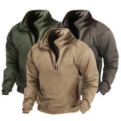 Warm Tactical Hooded Sweatshirt for Men Long Sleeve Pullover Training Sweatshirt