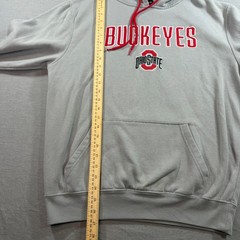 Colosseum Hoodie Mens Medium Grey Excellent Ohio State Buckeyes NCAA Sweatshirt