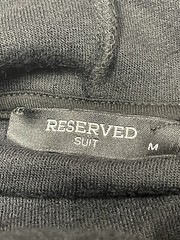 Reserved Hoodie Mens Medium Black Plush Sweatshirt Pullover Soft N143