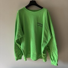 Pasadena Leisure Club Sweatshirt M L Neon Green High & Outside USA Made RRP £175