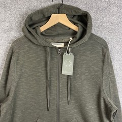 NEW Fieldworth Full Zip Hoodie Mens Large Green NWT Knit Drawstring Pockets
