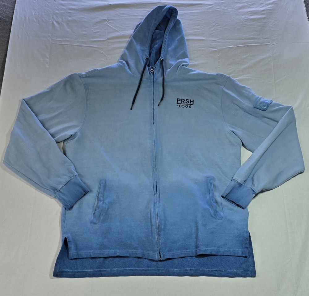 Parish Nation 2XL Blue Zip Hoodie PRSH 0506 Logo 100% Cotton Made in India