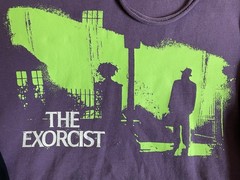 The Exorcist Movie Graphic Pullover Hoodie Purple Size Large 42/44