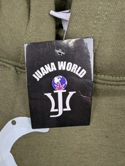 Juana World Hoodie Mens Large Green Walking Blunt Graphic Pullover Sweatshirt