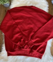 VTG Jerzees Russell Unisex Deep Red Blank 50/50 Crewneck Sweatshirt USA Sz XL