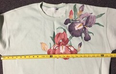 Vtg 90s Flowers Art Sweatshirt XL USA Nature Grunge Glitter Retro Vaporwave 80s