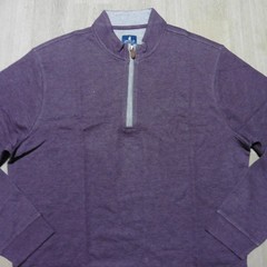 JOHNNIE-O Mens L LARGE SULLY PULLOVER 1/4 ZIP ROYAL PLUM PURPLE GOLF SWEATSHIRT