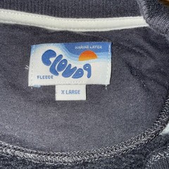 Marine Layer Men’s Cloud 9 Fleece Relaxed Crewneck Sweatshirt Black Size XL