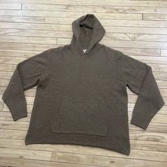 Old Navy Brown Hoodie Sweater Men XL Textured Fall Winter Classic Capsule XL