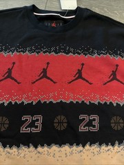 Jordan Essentials Holiday Fleece Crew Neck Sweatshirt NWT Medium Fd7463-687