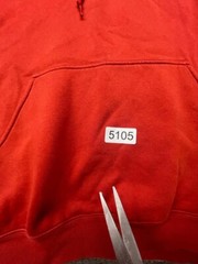 Adidas Mens Sweatshirt Hoodie Red Cotton Polyester Knit Logo L