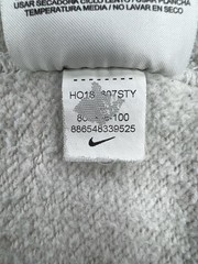 Nike Hoodie Mens Large White Fleece Pullover Swoosh Logo Kangaroo Sweatshirt