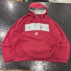 J America Washington State Cougars Hoodie Mens Large Crimson Red WSU Sweatshirt
