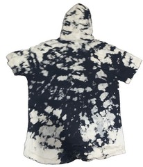 Dikotomy DK Tie Dye Two Toned Hoodie Black Tan Skeleton Hands Prayer L
