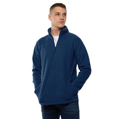 Mens Half Zip Fleece Jacket Warm Winter Long Sleeve Pullover Tops Jumper Sweater
