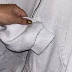 Harley Davidson Get Lost White Graphic Hoodie Full Zip Front Pockets M Cotton