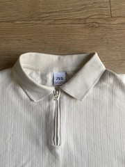 Zara Men’s 1/4 Zip Beige Jumper Sweatshirt Size Medium Chest 44″