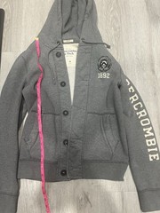 Abercrombie Hoodie Sweater Silver For Men, Muscle Medium Size For Teens Or Adult