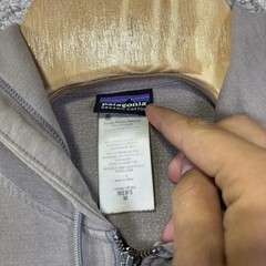 Patagonia Hoodie Mens Medium Gray Organic Cotton Full Zip Front Logo Sweatshirt