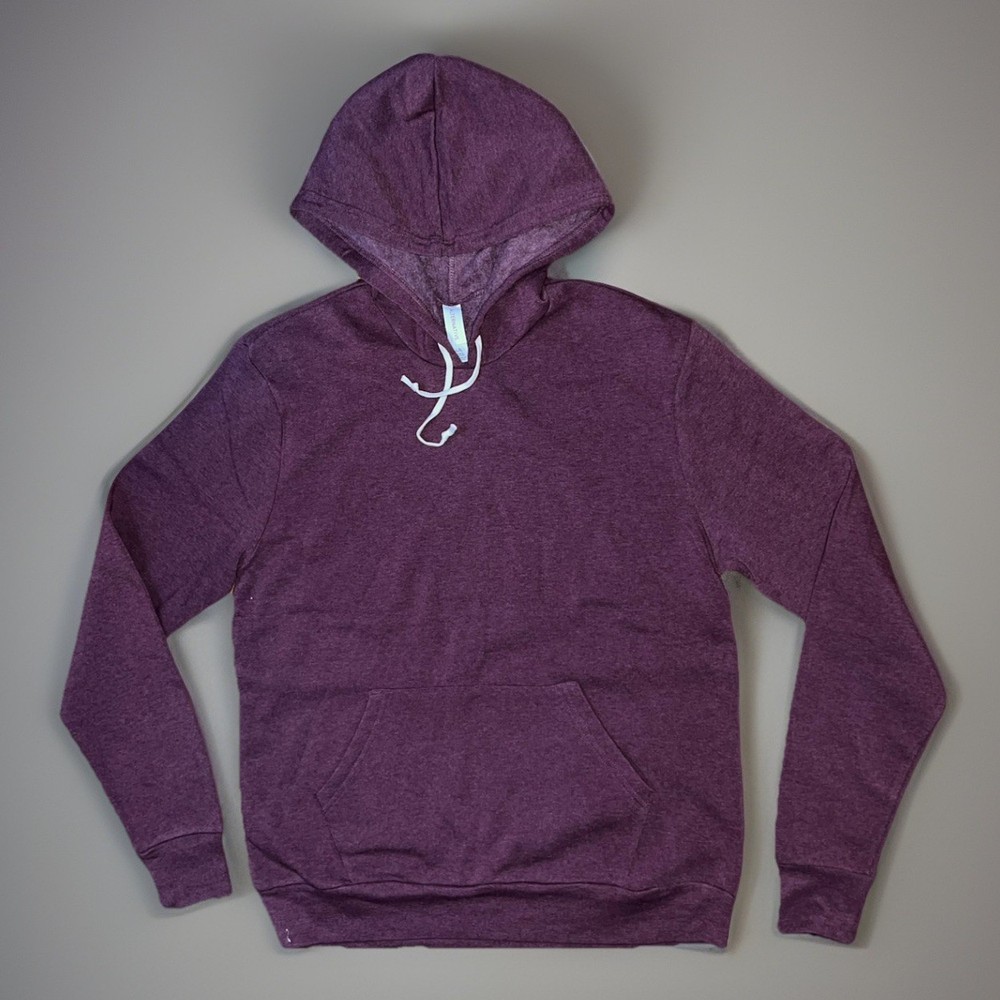 Alternative Apparel Eco-Fleece Hoodie Maroon Plum Heather Men’s Large NEW