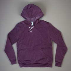 Alternative Apparel Eco-Fleece Hoodie Maroon Plum Heather Men’s Large NEW
